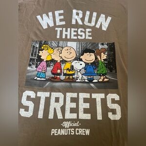NWOT Peanuts‎ Hybrid Apparel Brown T-Shirt. Men size L